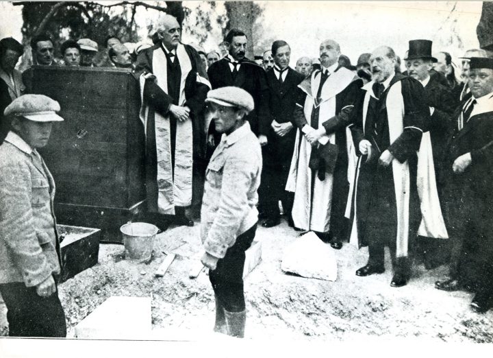 24 de julio de 1918: ceremonia de colocación de las piedras fundacionales de la Universidad Hebrea de Jerusalem