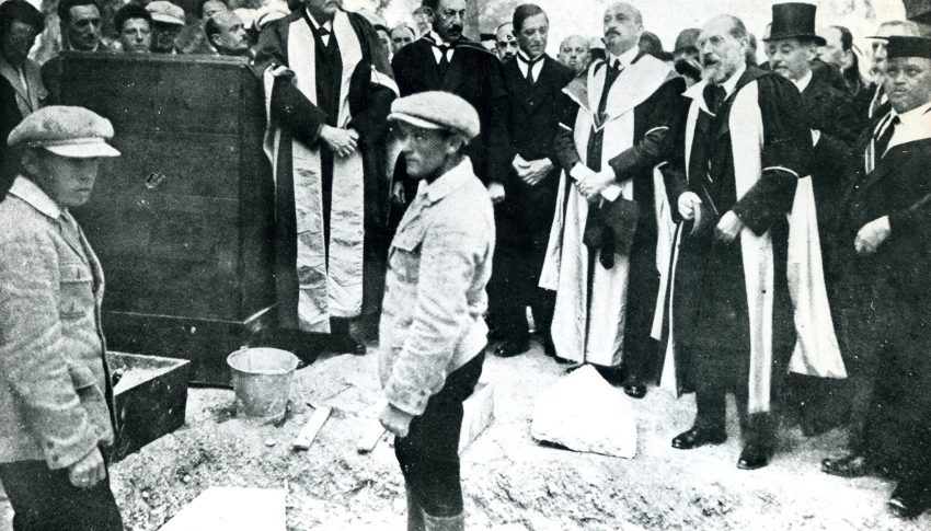 24 de julio de 1918: ceremonia de colocación de las piedras fundacionales de la Universidad Hebrea de Jerusalem
