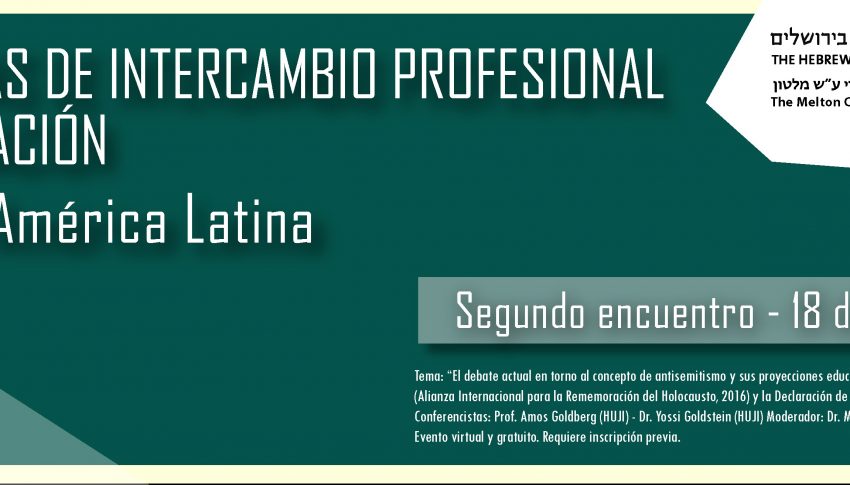 Jornadas Virtuales de Intercambio Profesional en Educación Israel-América Latina