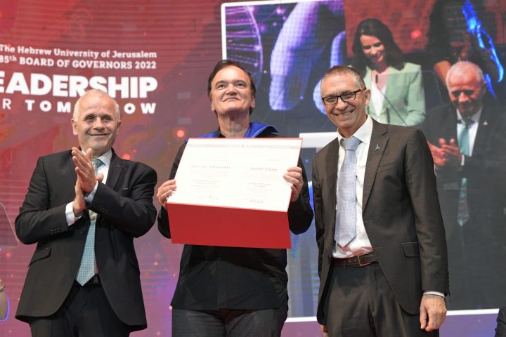 Quentin Tarantino recibe el Doctorado Honoris Causa de la Universidad Hebrea de Jerusalem | Foto: Bruno Cherbit